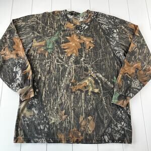 Jerzees outdoor Vintage Camo Long Sleeve T-Shirt men’s size Medium Mossy Oak
